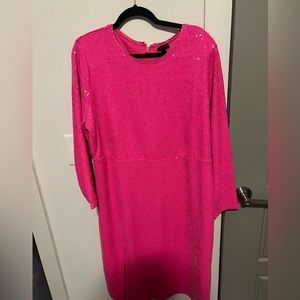 Torrid hot pink sequin dress